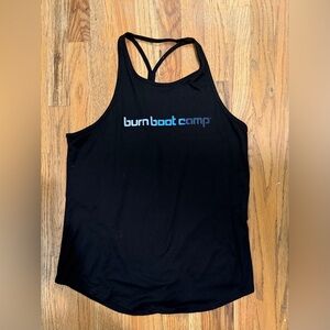 Burn Boot Camp Black Tank Top - Racerback style